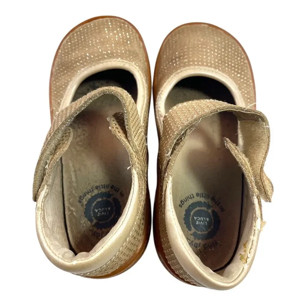Livie And Luca Gemma Sparkle Pebble Gold Glitter Mary Jane Size 11 Flat Shoes